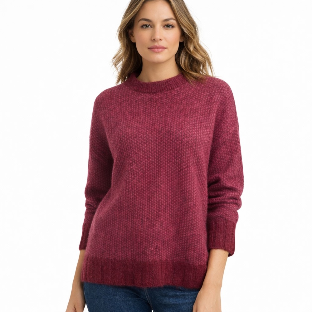 Banana Republic Pink Soft Knit Sweater Size S Cozy Crewneck Pullover